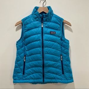 Patagonia Down Vest, Small, Bright Blue